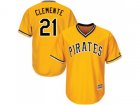 Youth Pittsburgh Pirates #21 Roberto Clemente Gold Cool Base Stitched MLB Jersey