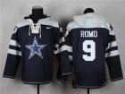 Nike Dallas Cowboys #9 romo blue-grey jerseys[pullover hooded sweatshirt]