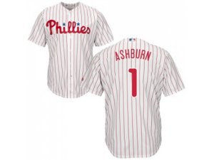 Youth Philadelphia Phillies #1 Richie Ashburn White(Red Strip) Cool Base Stitched MLB Jersey