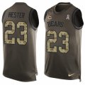 Mens Nike Chicago Bears #23 Devin Hester Limited Green Salute to Service Tank Top Alternate NFL Jersey