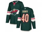 Youth Adidas Minnesota Wild #40 Devan Dubnyk Green Home Authentic Stitched NHL Jersey