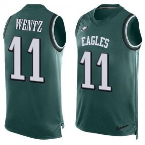 Nike Philadelphia Eagles #11 Carson Wentz Midnight Green Team Color Men\'s Stitched NFL Limited Tank Top Jersey