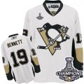 Mens Reebok Pittsburgh Penguins #19 Beau Bennett Premier White Away 2016 Stanley Cup Champions NHL Jersey