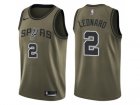 Men Nike San Antonio Spurs #2 Kawhi Leonard Green Salute to Service NBA Swingman Jersey