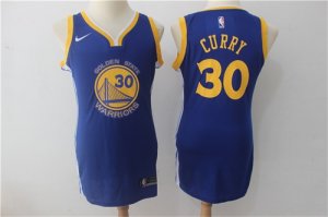 Warriors #30 Stephen Curry Blue Women Nike Swingman Jersey