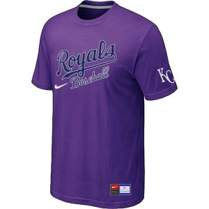 MLB Kansas City Royals Purple Nike Short Sleeve Practice T-Shirt