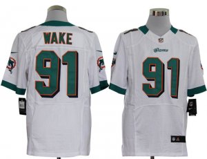 Nike Miami Dolphins 91 Wake white Elite Jersey