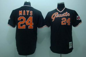 mlb giants #24 mays m&n black