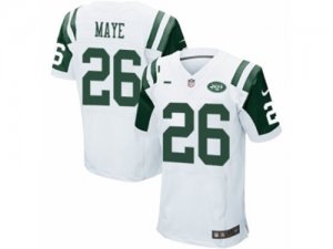 Mens Nike New York Jets #26 Marcus Maye Elite White NFL Jersey
