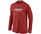 Nike Jacksonville Jaguars Authentic font Long Sleeve T-Shirt Red