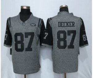 Men Nike New York Jets #87 Eric Decker Gray Stitched Gridiron Gray Limited Jersey