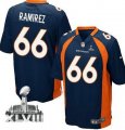 Nike Denver Broncos #66 Manny Ramirez Navy Blue Alternate Super Bowl XLVIII NFL Game Jersey