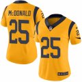 Women's Nike Los Angeles Rams #25 T.J. McDonald Limited Gold Rush NFL Jersey