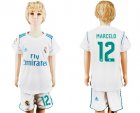 2017-18 Real Madrid 12 MARCELO Home Youth Soccer Jersey