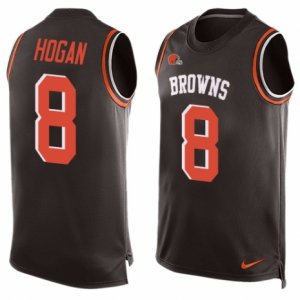 Mens Nike Cleveland Browns #8 Kevin Hogan Limited Brown Player Name & Number Tank Top NFL Jersey