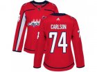 Women Adidas Washington Capitals #74 John Carlson Red Home Authentic Stitched NHL Jersey