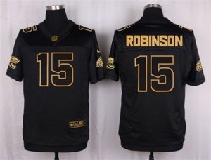 Nike Jacksonville Jaguars #15 Allen Robinson Black Pro Line Gold Collection Jersey(Elite)