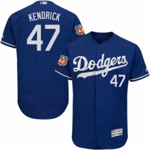 Men\'s Majestic Los Angeles Dodgers #47 Howie Kendrick Royal Blue Flexbase Authentic Collection MLB Jersey