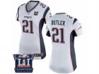 Womens Nike New England Patriots #21 Malcolm Butler White Super Bowl LI Champions NFL Jersey