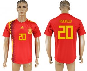 Spain 20 ASENSIO Home 2018 FIFA World Cup Thailand Soccer Jersey