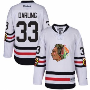 Youth Reebok Chicago Blackhawks #33 Scott Darling Authentic White 2017 Winter Classic NHL Jersey