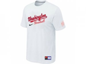 MLB Washington Nationals White Nike Short Sleeve Practice T-Shirt