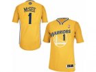 Mens Adidas Golden State Warriors #1 JaVale McGee Authentic Gold Alternate NBA Jersey