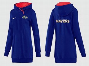 Women Baltimore Ravens Logo Pullover Hoodie-098