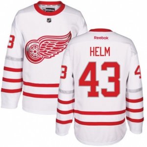 Mens Reebok Detroit Red Wings #43 Darren Helm Authentic White 2017 Centennial Classic NHL Jersey