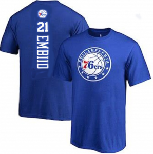 Mens Philadelphia 76ers #21 EMBID T-SHIRT blue JERSEYS