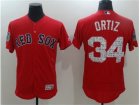 Boston Red Sox #34 David Ortiz Red 2017 Spring Training Flexbase Authentic Collection Stitched Baseball Jersey