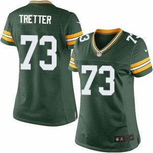 Women\'s Nike Green Bay Packers #73 JC Tretter Limited Green Team Color NFL Jersey