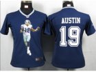 Nike Women Dallas Cowboys #19 Austin Blue Portrait Fashion Game Jersey