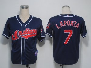 MLB Cleveland Indians #7 Laporta Blue[Cool Base]