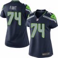 Women's Nike Seattle Seahawks #74 George Fant Limited Steel Blue Team Color NFL Jersey