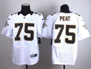 Nike New Orleans saints #75 Peat white jerseys(Elite)