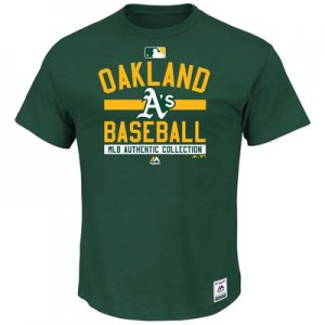 MLB Men\'s Oakland Athletics Majestic Big & Tall Authentic Collection Property T-Shirt - Green