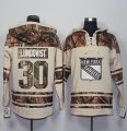 Mens New York Rangers #30 Henrik Lundqvist Cream Camo Stitched NHL Jersey