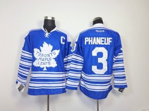 nhl jersey toronto maple leafs #3 phaneuf blue[2014 winter classic patch C]