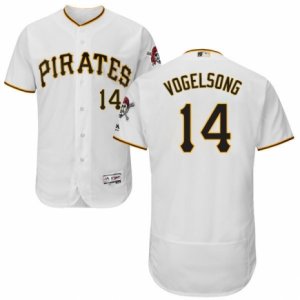 Men\'s Majestic Pittsburgh Pirates #14 Ryan Vogelsong White Flexbase Authentic Collection MLB Jersey