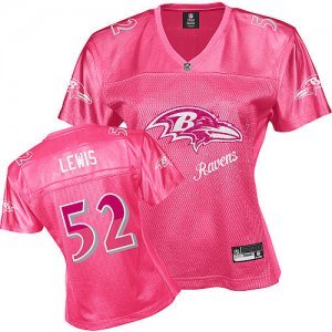 women nfl baltimore ravens #52 r.lewis red[2011 fem fan]