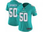 Women Nike Miami Dolphins #50 Andre Branch Vapor Untouchable Limited Aqua Green Team Color NFL Jersey