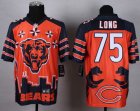 Nike Chicago Bears #75 long Jerseys(Style Noble Fashion Elite)