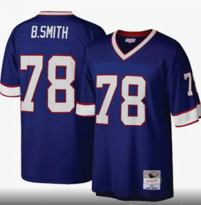 Mens Buffalo Bills #78 Bruce Smith Mitchell & Ness1990 Throwback Jersey