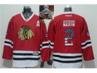 NHL Chicago Blackhawks #2 Duncan Keith Red USA Flag Fashion 2015 Stanley Cup Champions jerseys