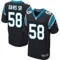 Nike Carolina Panthers #58 Thomas Davis Sr Black Jersey(Elite)