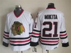 NHL Chicago Blackhawks #21 mikita white Throwback Stitched jerseys