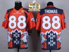 Nike Denver Broncos #88 Demaryius Thomas Orange Super Bowl 50 Men Stitched NFL Elite Noble Fashion Jersey