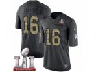 Youth Nike Atlanta Falcons #16 Justin Hardy Limited Black 2016 Salute to Service Super Bowl LI 51 NFL Jersey
