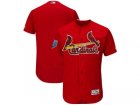 Men St. Louis Cardinals Customized Majestic Scarlet 2018 Spring Training Flex Base Team Jersey